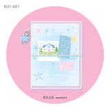 Molinta Binder - Stargazing

Dreamy, compact, and perfect for everyday planning — the Stargazing Binder brings a soft celestial charm to your stationery setup. Covered in glitter, this binder sparkles with every movement, making it a standout piece in any stationery collection. An elastic closure keeps your pages snug and secure, while the adorable girl keychain adds a sweet, whimsical touch that completes the look.

This binder is built in the M5 size, making it wonderfully portable — easy to slip into bag