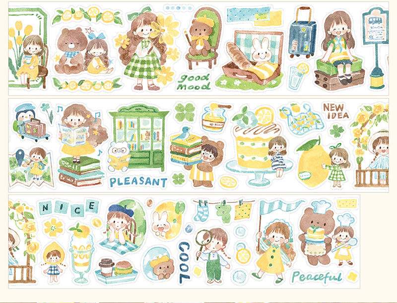 Molinta Colors: Yellow, Grass Green, and Blue Washi Tapes