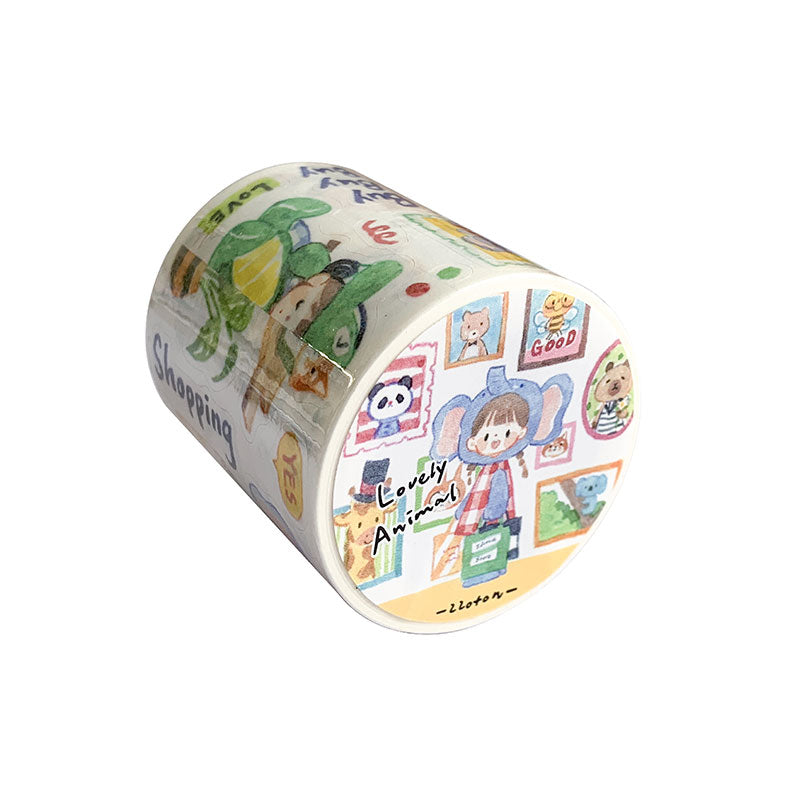 Molinta Lovely Animal Washi Sticker Roll Washi Tape Journaling Spreads planner washi