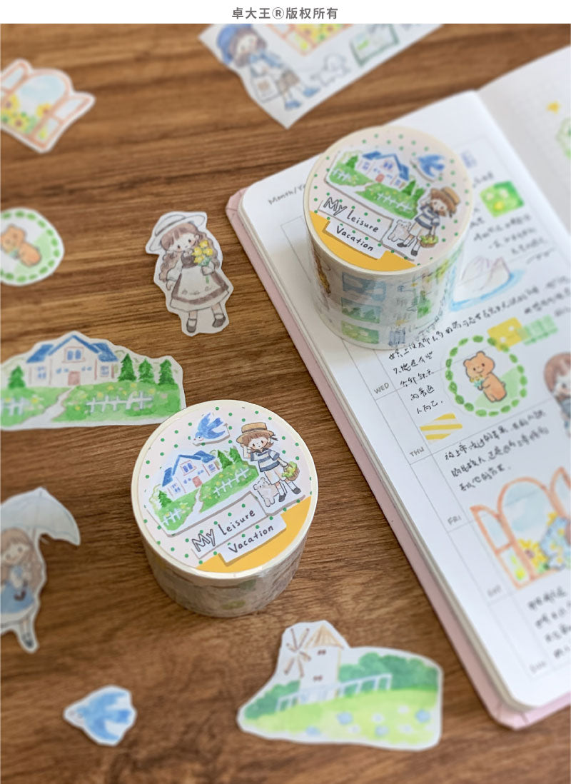 Molinta My Leisure Vacation Washi Tape Holiday Journaling