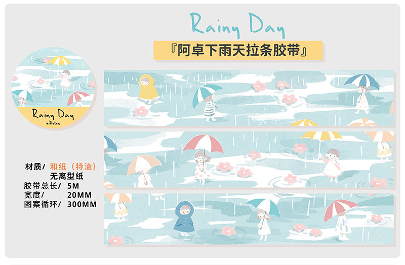 Molinta Rainy Day Washi Tapes Swatch