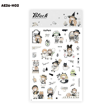 Molinta Sticker Sheet - Black

Celebrate your love for black with this charming Molinta sticker sheet. Featuring adorable illustrations in Molinta’s signature whimsical style, these stickers are perfect for decorating planners, journals, scrapbooks, and happy mail.

105x148mm
Material: Japanese Paper
Includes 2 sticker sheets