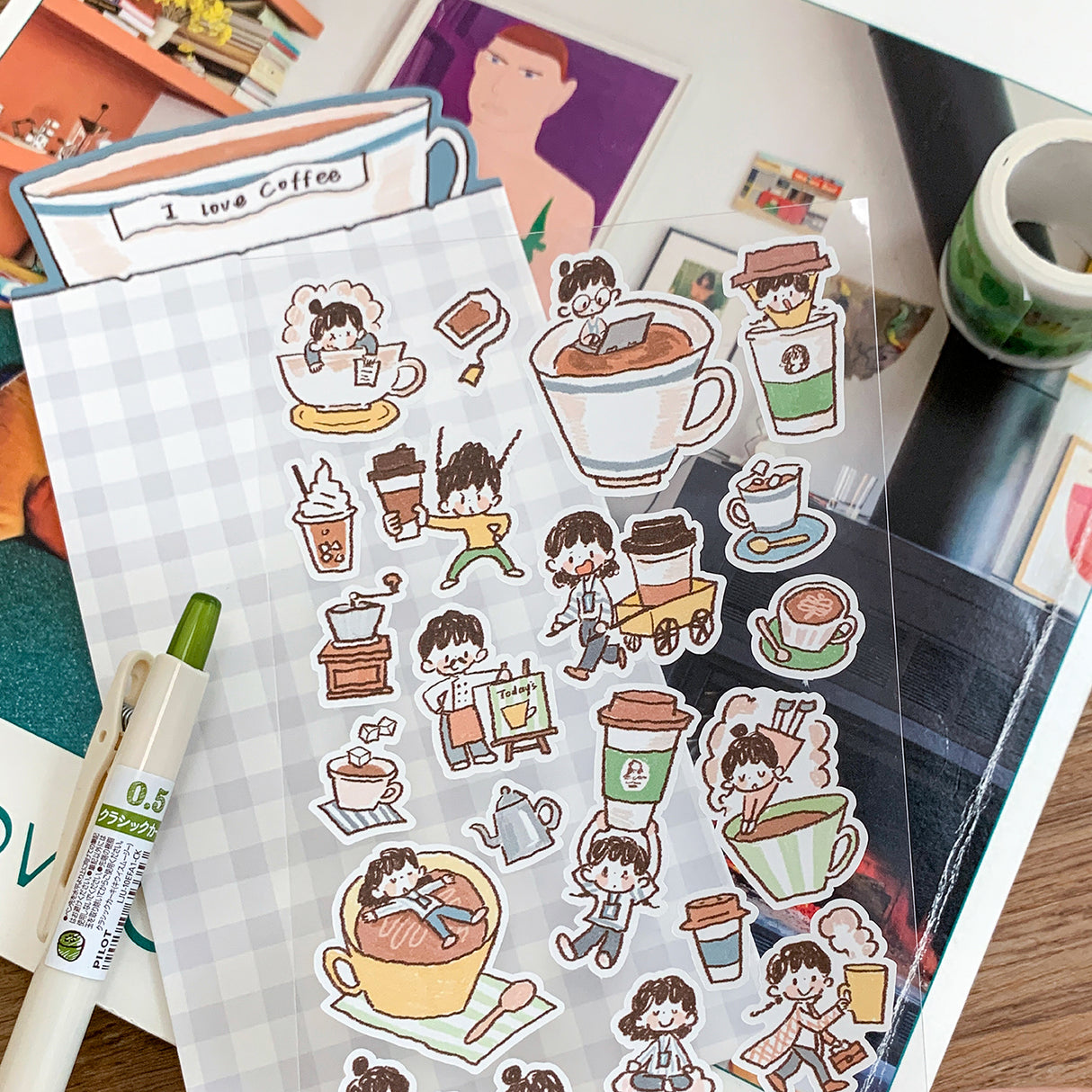 Molinta Sticker Sheet - I Love Coffee

Celebrate your love for cozy coffee moments with this charming Molinta sticker sheet. Featuring adorable illustrations in Molinta’s signature whimsical style, these stickers are perfect for decorating planners, journals, scrapbooks, and happy mail.

90x162mm
Material: PVC
Includes 1 sticker sheet