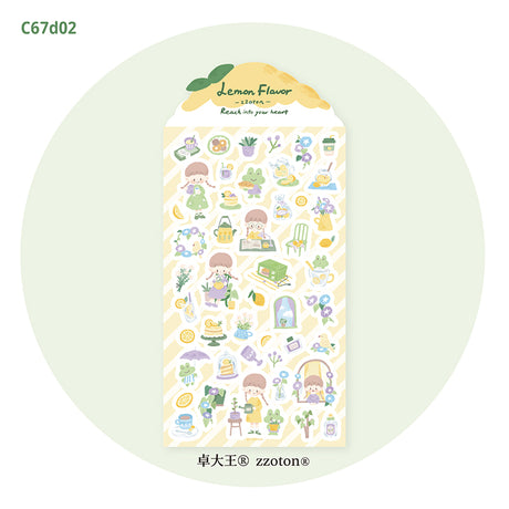Featuring an adorable collection of lemon themed illustrations, this sticker sheet adds a sweet, whimsical touch to planners, cards, photo albums, and creative projects. Each design is printed on durable paper with vibrant colors for easy decoration!