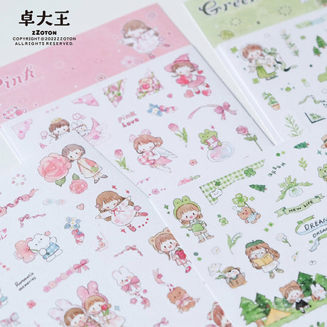 Molinta Sticker Sheet - Pink

Celebrate your love for all things pink with this charming Molinta sticker sheet. Featuring adorable illustrations in Molinta’s signature whimsical style, these stickers are perfect for decorating planners, journals, scrapbooks, and happy mail.

105x148mm
Material: Japanese Paper
Includes 2 sticker sheets