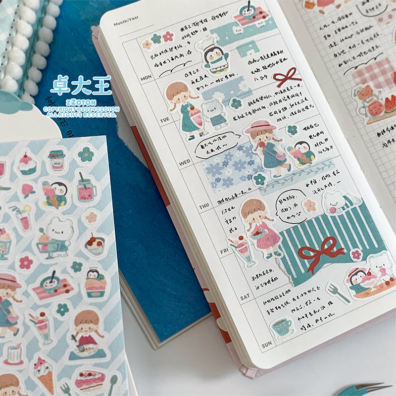 Featuring an adorable collection of plum themed illustrations, this sticker sheet adds a sweet, whimsical touch to planners, cards, photo albums, and creative projects. Each design is printed on durable paper with vibrant colors for easy decoration!
