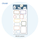 Featuring an adorable collection of different framing illustrations, this sticker sheet adds a personal, whimsical touch to planners, cards, photo albums, and creative projects. Each design is printed on durable kraft paper to incorporate your own little touches of writing!