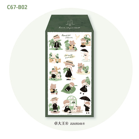 Featuring an adorable collection of plant themed illustrations, this sticker sheet adds a sweet, romantic touch to planners, cards, photo albums, and creative projects. Each design is printed on durable PVC material for crisp colors and long‑lasting use.