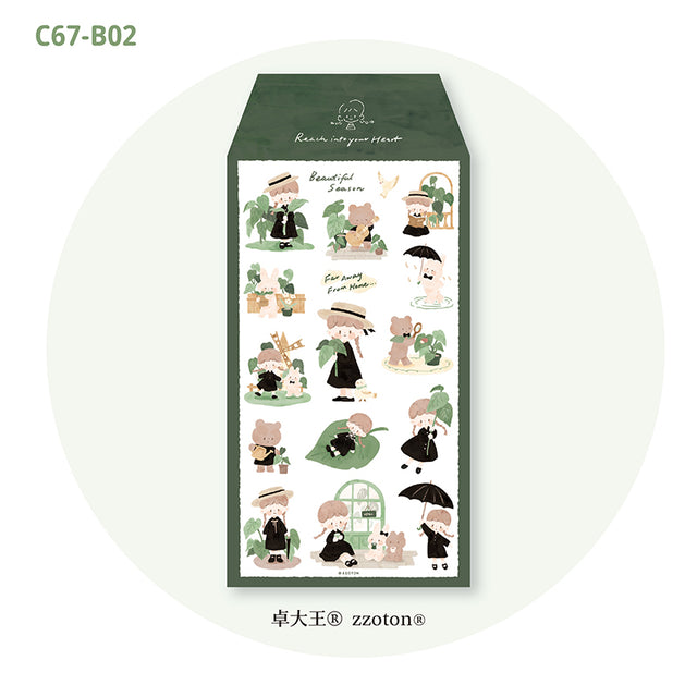 Featuring an adorable collection of plant themed illustrations, this sticker sheet adds a sweet, romantic touch to planners, cards, photo albums, and creative projects. Each design is printed on durable PVC material for crisp colors and long‑lasting use.