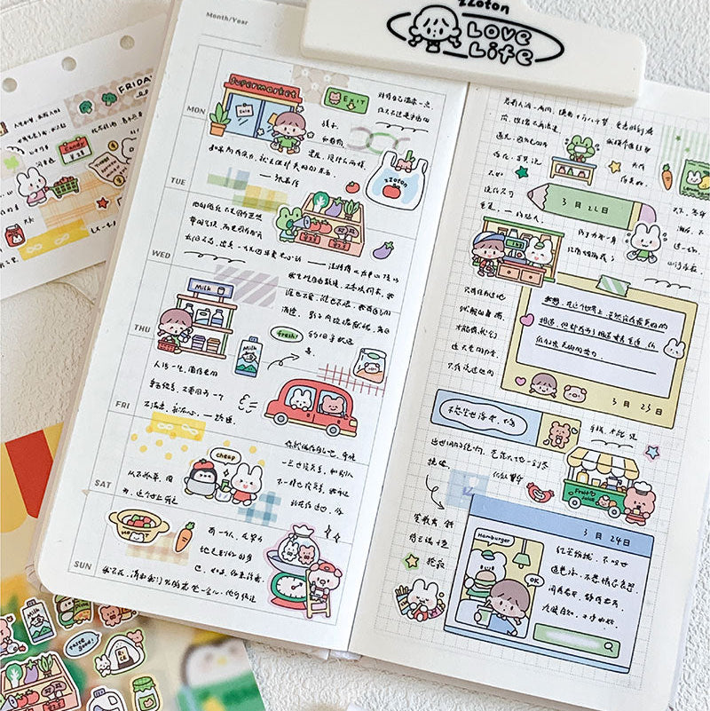 Molinta Sticker Sheet - Supermarket

Featuring an adorable collection of supermarket‑themed illustrations, this sticker sheet adds a lively, whimsical touch to planners, cards, photo albums, and creative projects. Each design is printed on durable PVC material for crisp colors and long‑lasting use.

137x125mm

Material: PVC
Includes 1 sticker sheet