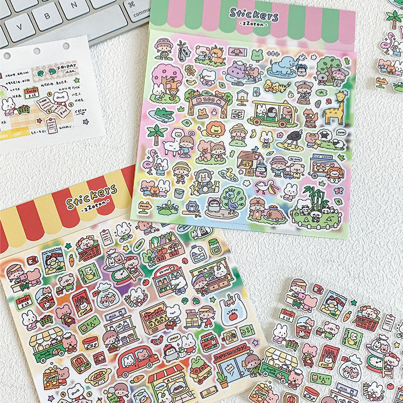 Molinta Sticker Sheet - Zoo

Featuring an adorable collection of zoo‑themed illustrations, this sticker sheet adds a lively, whimsical touch to planners, cards, photo albums, and creative projects. Each design is printed on durable PVC material for crisp colors and long‑lasting use.

137x125mm

Material: PVC