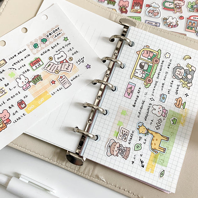 Molinta Sticker Sheet - Zoo

Featuring an adorable collection of zoo‑themed illustrations, this sticker sheet adds a lively, whimsical touch to planners, cards, photo albums, and creative projects. Each design is printed on durable PVC material for crisp colors and long‑lasting use.

137x125mm

Material: PVC
