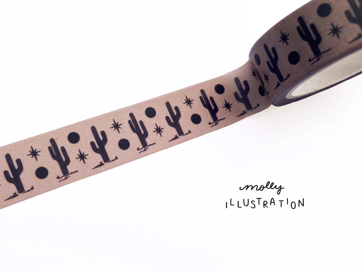 Western Desert Cactus Washi Tape by Molly Illustration