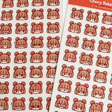 Cherry Rabbit - Mushroom Girl Emojis Sticker Sheet