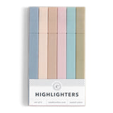 Keep things calm, clean, and color-coded with the Muted Highlighter Set. This set of 6 soft-toned markers brings a subtle, sophisticated touch to your notes, planners, and journals. Each highlighter features a chisel tip for versatile use—perfect for highlighting key points or creating gentle headers without the visual clutter. Packaged in a modern, minimalist case, these highlighters are great for students, teachers, professionals, and anyone who prefers a quieter palette. A stylish and functional gift for