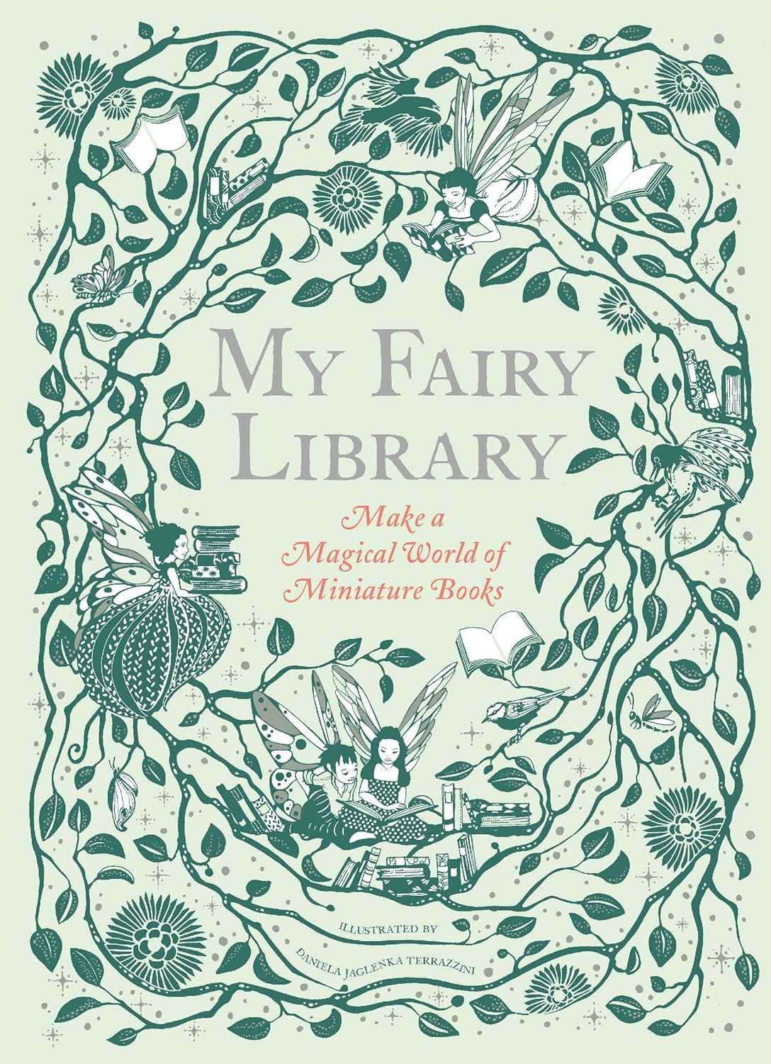 
Open the box to go on an adventure into Fairyland and create a library of magical miniature books that you can really read!

Just cut, fold, and stick to make 20 tiny fairy books, from guides to Fairyland and its inhabitants to illustrated stories and books to complete yourself. The kit comes with tiny shelves to store your books and the box becomes a magical fairy playset!

With stunning illustrations from Daniela Jaglenka Terrazzini, this is an enchanting follow-up to 2017's My Miniature Library, lauded 