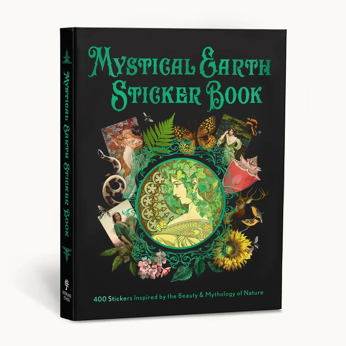 This sticker book features more than 400 nature-themed artworks, both vintage and vintage inspired, celebrating the bounty and magic of Earth. The book is organized into six sections devoted to the vibrant diversity of our planet: Rivers; Seas, Earth; Harvest, Mountains; Sky, Forests; Woodlands, Gardens; Flowers, and Deserts, Prairies; Plains and the corresponding flora, fauna, gods, goddesses, fairies, and other mystical creatures. Each section is introduced with a poetic thematic quote.

The stickers are 
