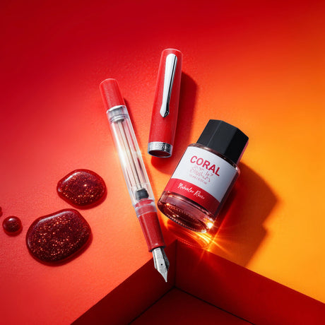 Coral Silk is a warm, expressive coral ink created to pair with Soft Coral. Bright without feeling loud, it carries a gentle energy that adds warmth and personality to the page.

Playful yet refined, Coral Silk is ideal for writers who want color that feels lively, polished, and easy to enjoy every day.