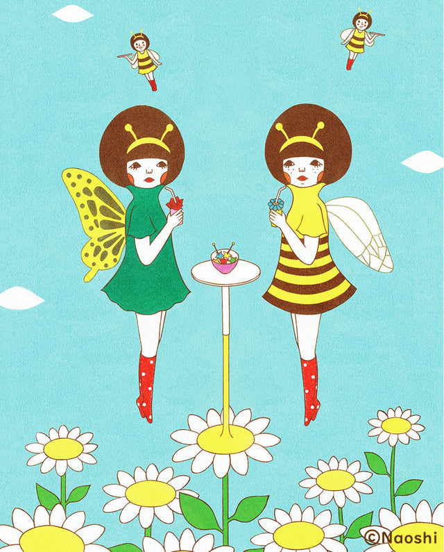 Naoshi Honey Cafe Postcard

These postcards are featuring striking colorful and whimsical world. Artwork made with colored sand and then scans them in high quality.