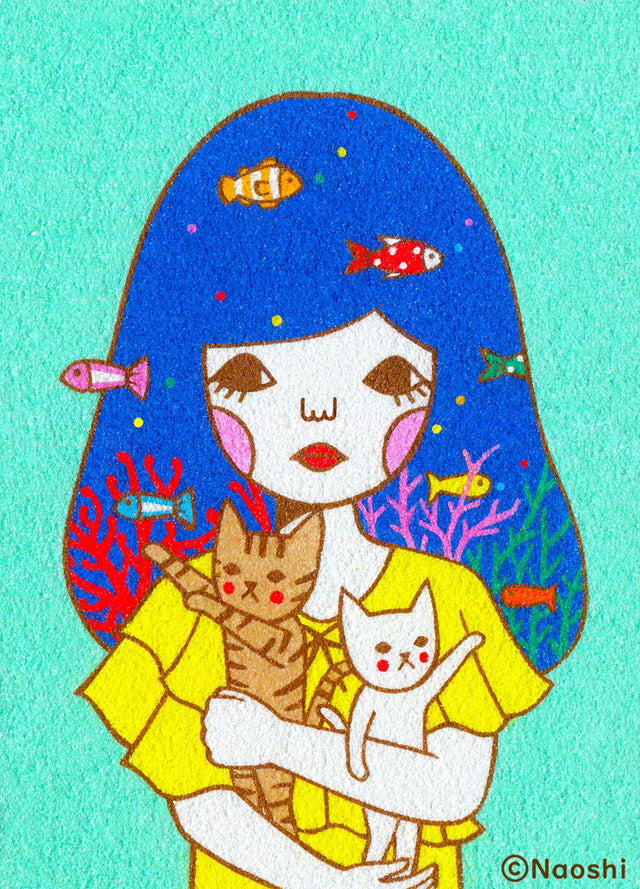 Naoshi My Aquarium Postcard

These postcards are featuring striking colorful and whimsical world. Artwork made with colored sand and then scans them in high quality.