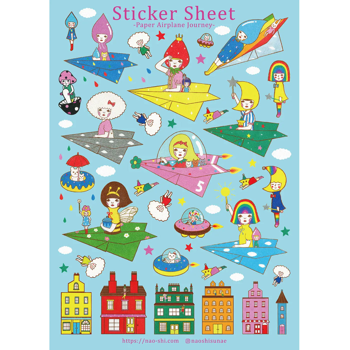 Naoshi Paper Airplane Journey Sticker Sheet

Paper Airplane Journey sticker sheet is perfect for decorating your journal, binder, planner, scrapbook or laptop.