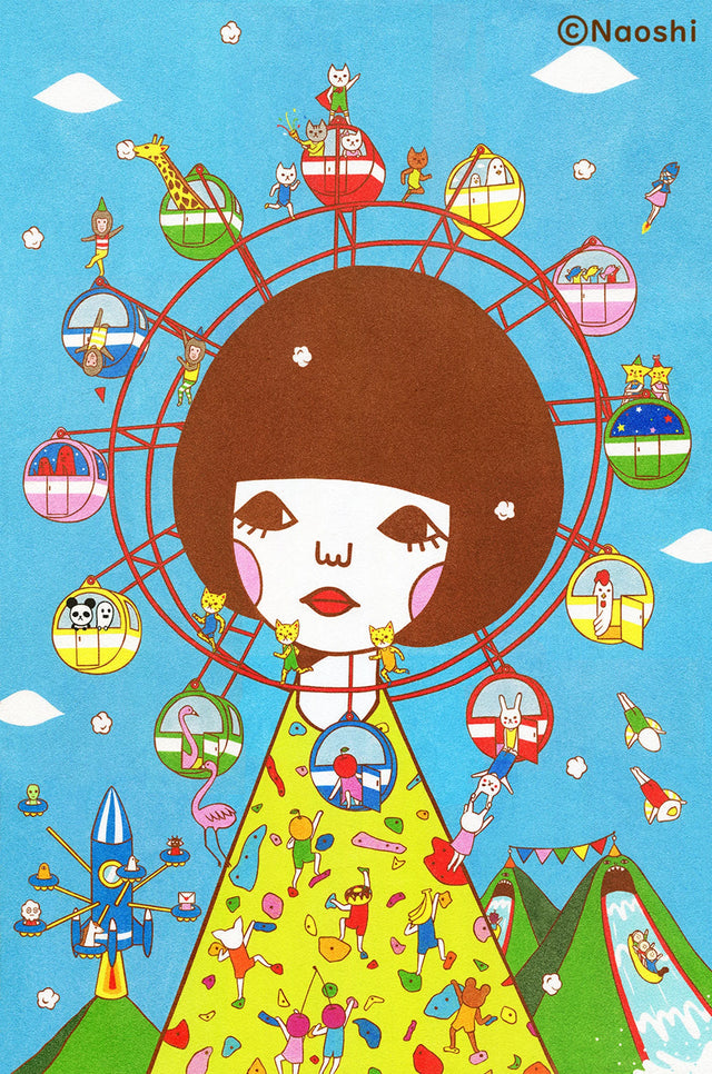 Naoshi Whimsical Ferris Wheel Postcard

These postcards are featuring striking colorful and whimsical world. Artwork made with colored sand and then scans them in high quality.