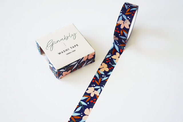 Cute, custom designed floral washi tape to add something extra to your stationery.