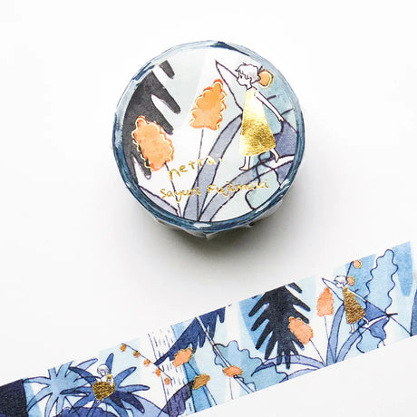 Nettai Foil-Stamped Masking Tape

This masking tape by illustrator Sayuri Fujimaki.&nbsp;The blue-based illustration is accented with sparkling gold foil, creating a stylish design.

20mm wide x 5m long