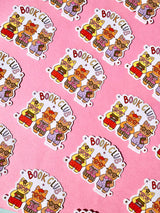 These adorable book themed stickers are perfect for sharing with your book club friends. It features 3 adorable cats with their favorite reads!

These matte vinyl stickers feature an original design and are water, weather, and scratch proof. Perfect for putting on water bottles, computers or just about anywhere else.