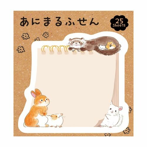 Bloc de notas y notas adhesivas de animales 