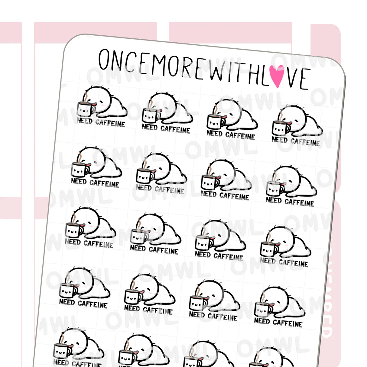 Once More With Love - M1461 Need Caffeine Sticker Sheet