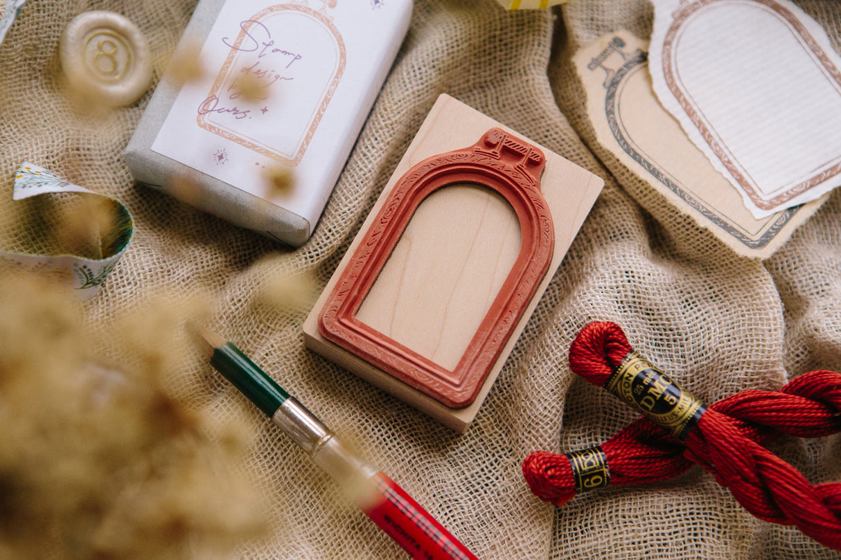 OURS Studio Window Embroidery Hoop Rubber Stamp