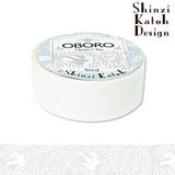 Cinta washi blanca con diseño de pájaro Oboro
