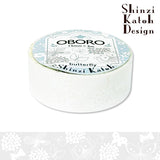 Cinta washi blanca con diseño de mariposa Oboro
