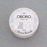 Oboro Cats White Washi Tape