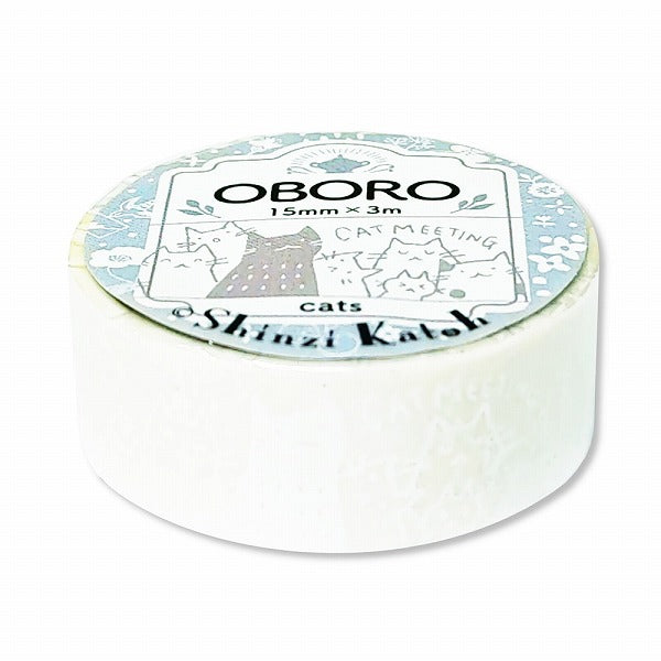Oboro Cats White Washi Tape