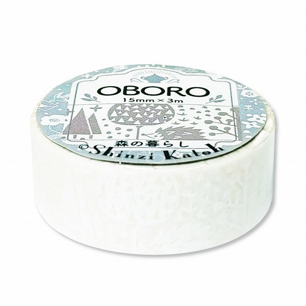 Cinta washi blanca del bosque de Oboro