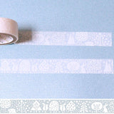 Cinta washi blanca del bosque de Oboro