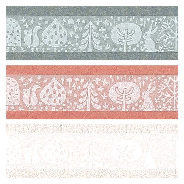 Cinta washi blanca del bosque de Oboro