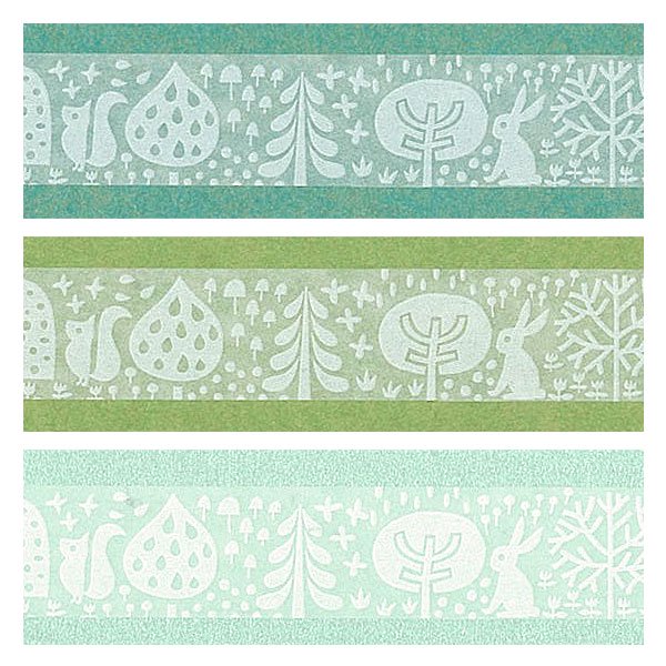 Cinta washi blanca del bosque de Oboro