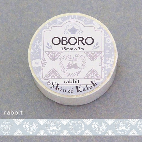 Shinzi Katoh Oboro Rabbit White Washi Tape