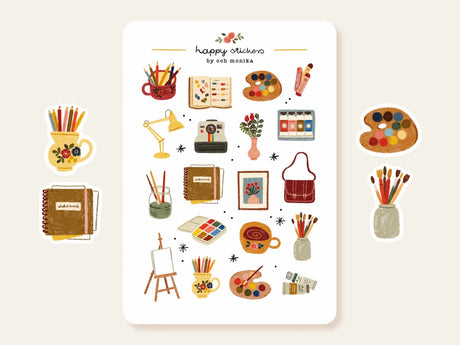 A sticker sheet full of cute little stickers perfect for planners, journals, or scrapbooking ❤