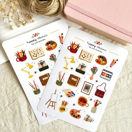 A sticker sheet full of cute little stickers perfect for planners, journals, or scrapbooking ❤