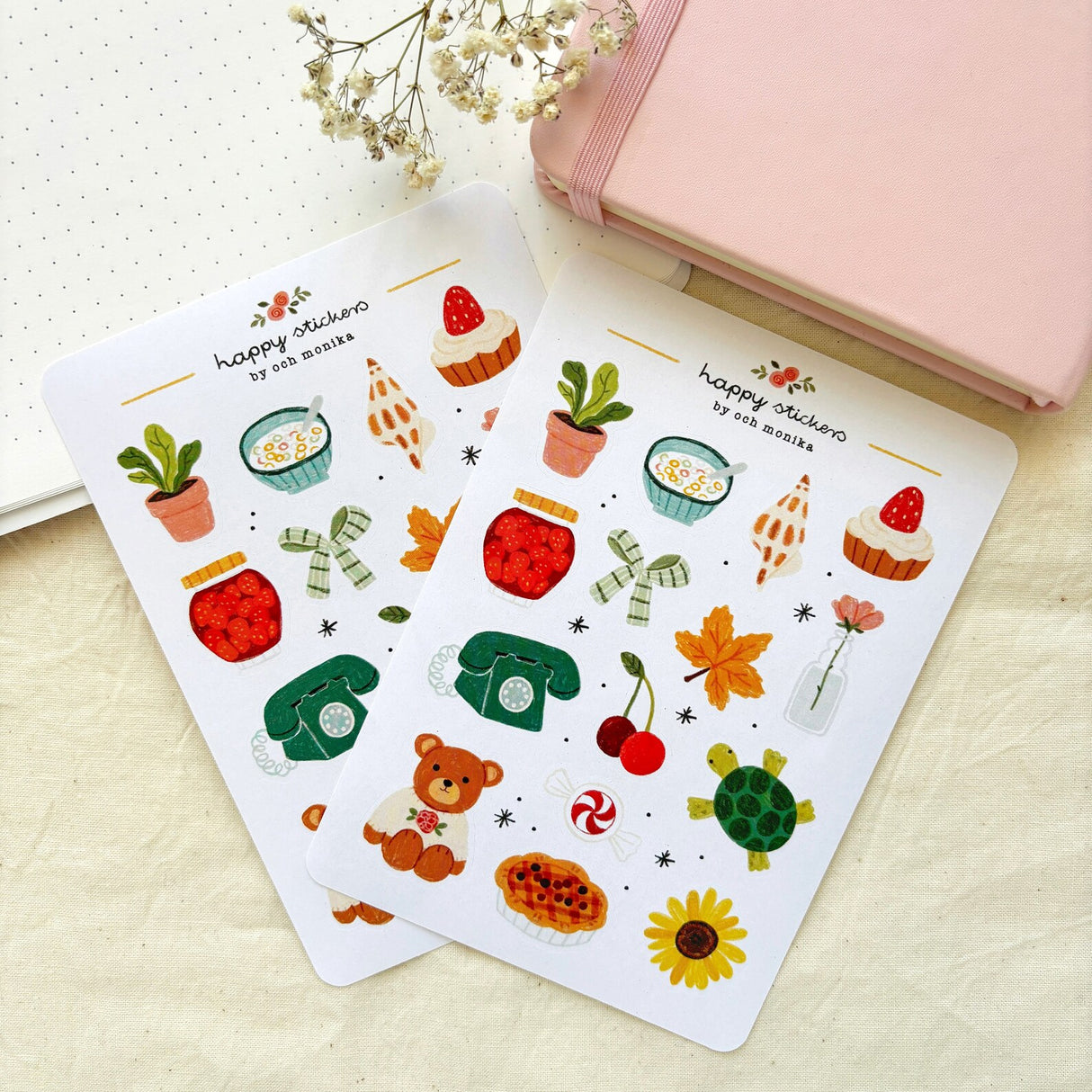 A sticker sheet full of cute little stickers perfect for planners, journals, or scrapbooking ❤