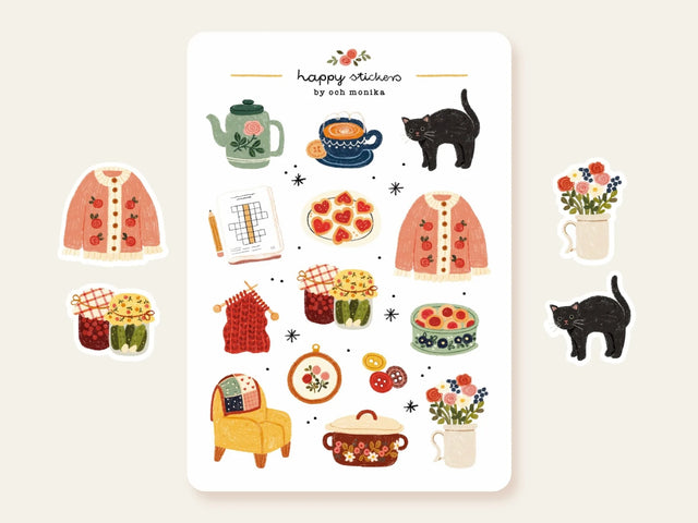 A sticker sheet full of cute little stickers perfect for planners, journals, or scrapbooking ❤