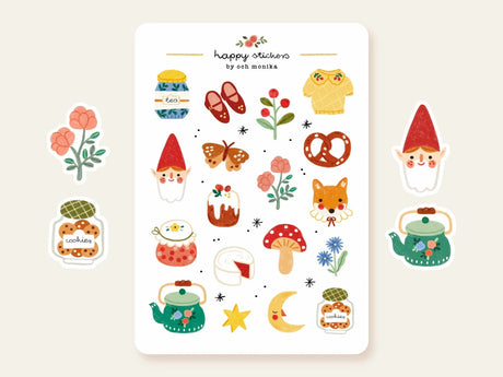 A sticker sheet full of cute little stickers perfect for planners, journals, or scrapbooking ❤