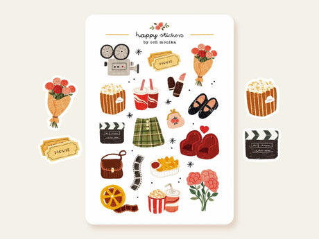 A sticker sheet full of cute little stickers perfect for planners, journals, or scrapbooking ❤
