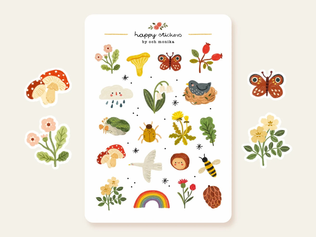 A sticker sheet full of cute little stickers perfect for planners, journals, or scrapbooking ❤