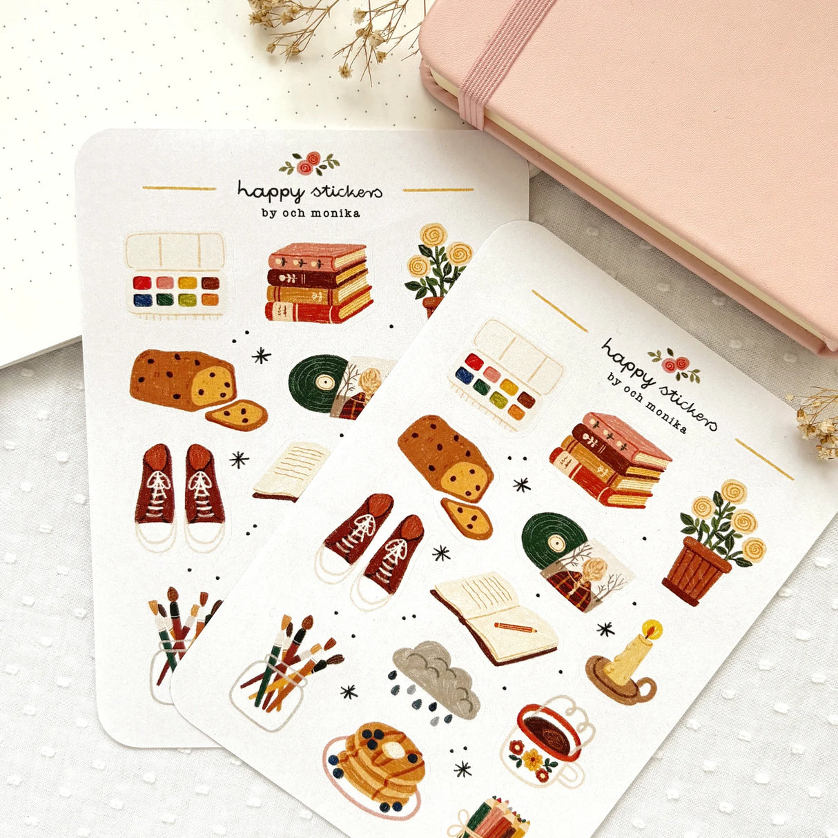 A sticker sheet full of cute little stickers perfect for planners, journals, or scrapbooking ❤