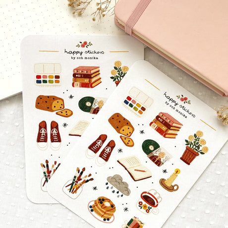 A sticker sheet full of cute little stickers perfect for planners, journals, or scrapbooking ❤